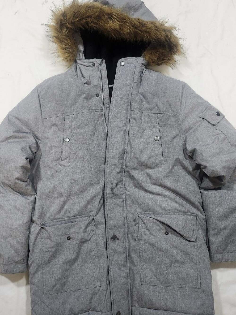 Swiss Tech Performance Gear Hooded Coat Parka Grey